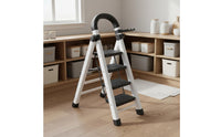 Household Folding Ladder Foldable Folding Stepladder Heavy Duty Portable Step Ladder for Kitchen, Garage, Warehouse