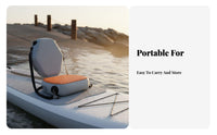 Inflatable Kayak Seat Wear-Resistant Inflatable Fishing Boat Seat Detachable Paddle Boat Rear Rest Waterproof Adjustable Straps