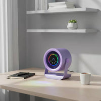 Touch Control Desktop Electric Fan Matte Finish Compact Electric Fan Cylindrical Air Circulator