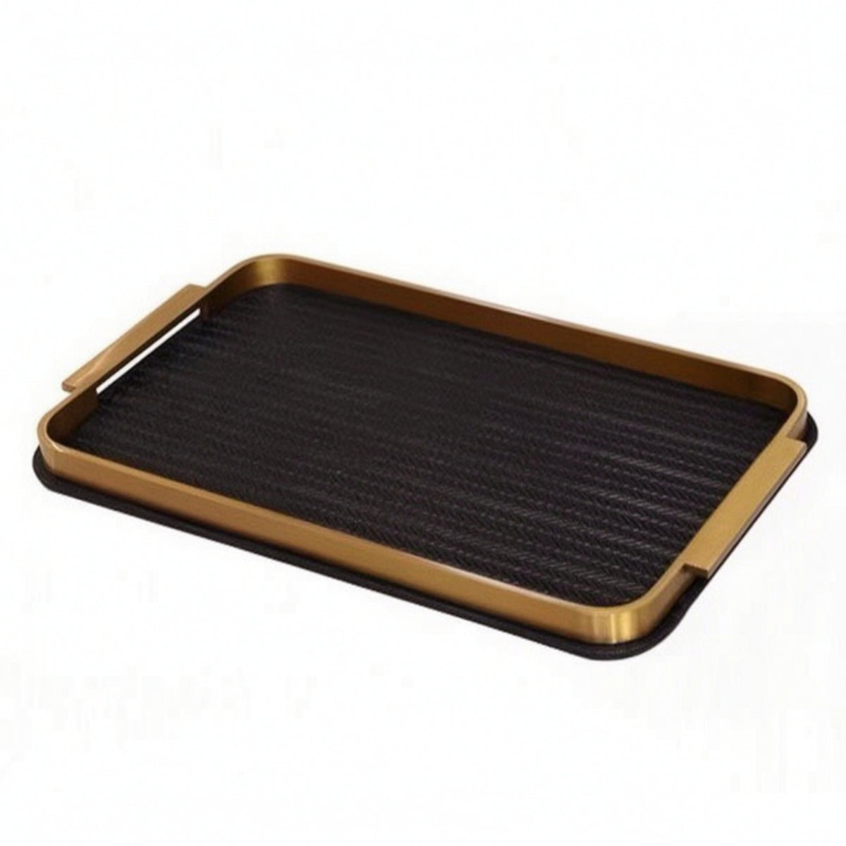 Leather Tray Contemporary Tray with Handles Decorative for Washroom