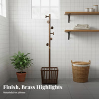 Vintage Inspired Foldable V-Shaped Frame Garment Rack Space Saving Hall Tree with Hanging Rod Unrestricted Standing Design Home Furniture Sturdy Construction for Apartment Dwellers, Homeowners, Families, Bedroom, Entryway, Dressing Room, Walk-in Closet