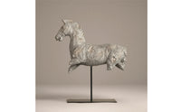 Horse Sculpture with Stand Stone Like Horse Sculpture Tabletop for Bookshelf