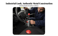 Hook Arms Steering Wheel Lock Red Accents Metal Steering Wheel Lock Easy to Use