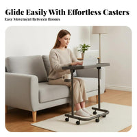 Foldable Design Adjustable C-Shaped Table Space-Saving Adjustable C-Table Multifunctional Laptop Stand Mobile for Apartment Dwellers, Students, Telecommuting Workers, Small Areas, Bedroom, Home Office, Dorm Room