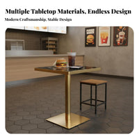 Easy to Clean Restaurant Dining Table Long-Lasting Quick-Service Cafeteria Table Waterproof Commercial Furniture Wear-Resistant for Cafe Owners, Milk Tea Shop