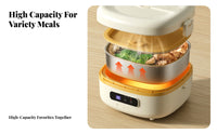 Waterless Heating Electric Heated Lunch Box Latching Lid Cordless Heated Lunch Box for Office, on the Go