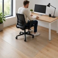 Anti-Slip Transparent Chair Mat for Hardwood Floors and Carpets, PVC Floor Protector for Office and Home