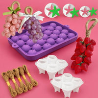 Grape and Strawberry Soap Form Kit Fruit Soap Form Hanging Loops