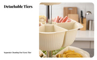 3-Tier Rotating Food carrier 360-Degree Rotation 3-Tier Platter Set for Families