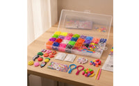 Beginner-Friendly Rubber Band Bracelet Kit Elastic Bracelet Making Kit with Loom Allall-Inclusive Toy Vibrant for Children, Beginners, Crafters, Home, Classroom