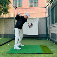 Golf mat garden 1.2x1.5m, precision hitting mat for beginners with guide lines, indoor & outdoor EVA base, green grass surface