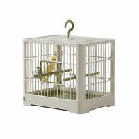 Villa Design House-Shaped Aviary Spacious Interior avian enclosure Convenient Feeding Door Parrot Enclosure Easy to Clean for Indoors, Living Room, Balcony, Patio