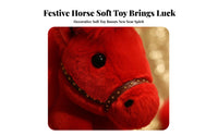 Equine Plush Stuffed Creature Giftable Horse Stuffed Toy Stuffed Horse Doll Soft Cute Design for Children, Presentation