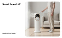 Portable Air Chiller and Heater Time-Based Control Standing Air Conditioner Fan Effortless Fill Water Tank Oscillating Cooling Fan for Renters
