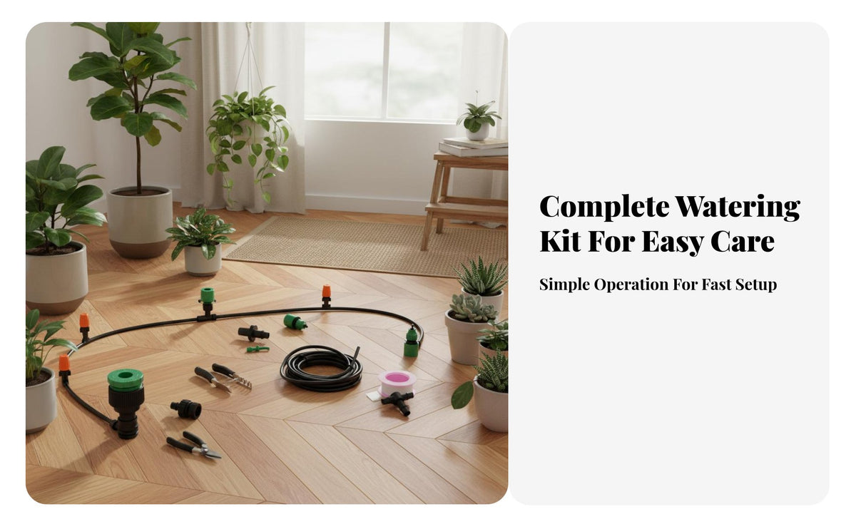 135 Pieces Automatic Drip Irrigation Kit Easy Installation Manual Watering System Irrigation Kit Water Saving Automatic Plant Watering System