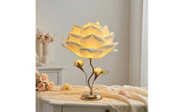 Floral Flower Lamp Decorative Rose Lamp Corded Glossy for Reading Corner