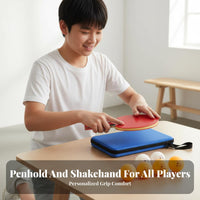 Table Pong Paddle Set Inverted Rubber Table Racket Sport Racket Set 2 Player Table Pong Kit Comfortable Grip 2 Player Table