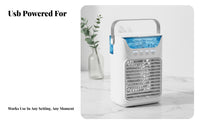 Portable Desktop Misting Fan 3 Speeds Mini Air Cooler Fast Cooling for Bedroom, Dorm Room, Camping