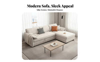 Sofa Bed with Storage Chaise Space-Saving Design Sleeper Sectional with Storage Chaise Performance Fabric transformable Furniture for Hosts, Home Office