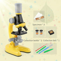 STEM Learning Kids Science Microscope LED Light Children's Microscope Set High Magnification Educational Toy Great Gift for Students