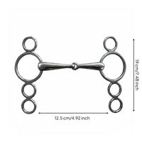 4-Loop Horse Bit Hand Polished Equestrian Gear Rust Resistant for Riding