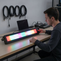 RGB LED Bar Light with OLED Display 420W LED Wash Wall Light Waterproof Lamp Multicolor for Stage Lighting Designers, Wedding Planners, Stages, Concerts, Nightclubs, Weddings