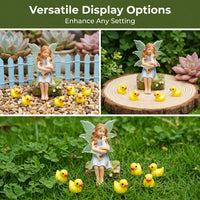 Cartoon Fairy Garden Mini Ducks, Multi-Color Mini Resin Animals for Indoor Decor, Micro-Landscape & Pond, Glow in Low Illumination Animal Figurines