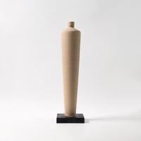 Modern Wabi-Sabi Carbonized Wood Tall Vase Ornament