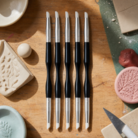 5-Piece Silicone Pen Set for Nail Art, Clay Sculpting, and Crafting
