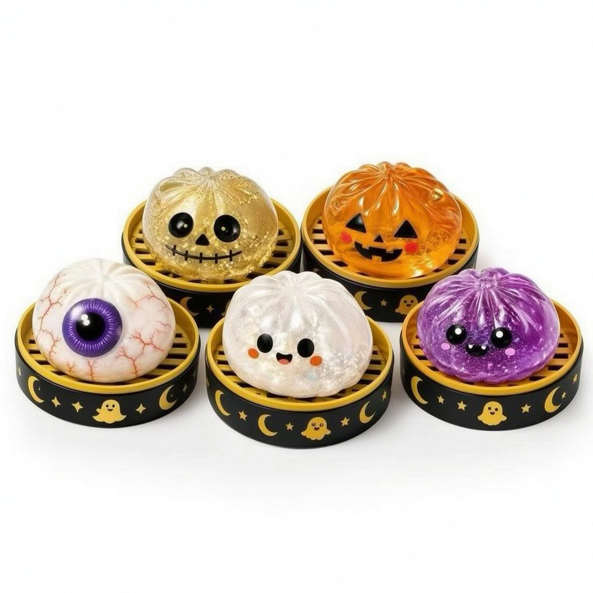 Halloween Ghost Bun Squishy Toy, Slow Rebound Stress Relief Toy