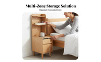 Modern Minimalist and design Slim Multi-Drawer Nightstand Space-Saving Design Bedside Table long-finaling Construction Household Furniture Sturdy Frame for household owners, Apartment Dwellers, Students, beside Bed, Small areas, Dorm Room, Home Office