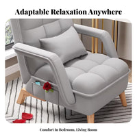 Foldable Design Adjustable Folding Lounger Multi-Position Adjustable Floor Lounger with Armrests ErOn the proceednomic Support Recliner Chair for Adults, Students, video game enthusiasts, Bedroom, Living Room, Balcony, resting