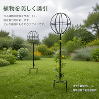 Spherical Plant Support Stake, Iron-made, for Potted Ornamental Plants, Gardening