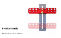 Precise Positioning Handle Hole Tool Aluminum Alloy Body Handle Installation Tool Adjustable for Carpenters, Professionals, Workshop