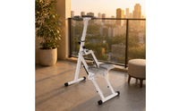 Textured Pedals Foldable Climbing Machine Built-in Display Indoor Step Climber Compact Upright Exercise Climber