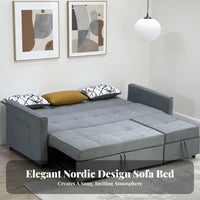 Space-Saving Design Pull-extendable Sofa Bed two-in-aFunction Pull-extendable Loveseat Bed Minimalist design transformable Couch Easy Conversion for Apartment Dwellers, Homeowners, Young Adults, Small Spaces, Home Office