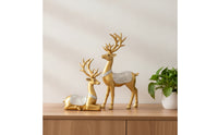 Lustrous Resin Figurine Gold Decorative Ornament Glossy Tabletop Sculpture Ornamental for Living Room