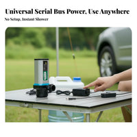 universal serial bus Shower Pump Kit Portable Outdoor gear flexible for explorers, Car Owners, Camping, Outdoors, travel Trips