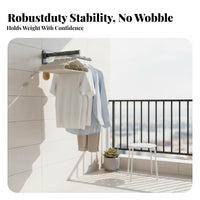 surfaceMounted Folding Storage areaSaving Foldable Hanger Hanging Bar No-Tool Installation Home Organization for Home Users, Balcony