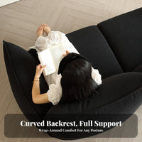 Two-Seater Straight Sofa Minimalist Design upholstery 2-Seater Settee Lowlow-to-the-ground Living Room Furniture for partners, homeowners, Lounge Area, Den, Bedroom