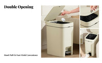 Foot Pedal Trash Can Large Capacity Lidded Foot Pedal Bin Modern Design Lidded Step Bin for Kitchen, Restroom, Living Room