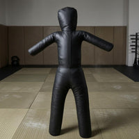 Double-Layer Leather Standing Wrestling Mannequin Outstretched Arms Hooded Wrestling Mannequin Long Legs Sports Gear 120 Cm Tall
