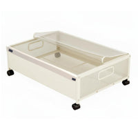 Space-Saving Wheeled Under-Bed Bin with casters Rolling Underbed Drawer Large Capacity Household Storage Easy-Pull Handle for Students, Apartment Dwellers, Homeowners, Dorm Room, Closet