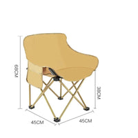 Tear-Resistant Material Portable Moon Chair Wide Seat High Back Camping Chair Stable Structure Outdoor Furniture for Picnic, Beach, Fishing