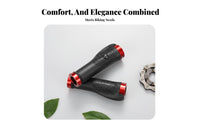 2 Pieces Comfort Grip Lock-on Handlebar Grips Full Palm Support Lock-on Bike Grips Long-Lasting Rubber Easy to Install for Long-Distance Cyclists, Commuters, Road Cycling, Trail Riding, City Commuting