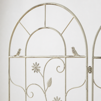 Iron Trellis, Rose, Clematis, Large Iron Fence, Self-standing, Garden Gardening Support Pole