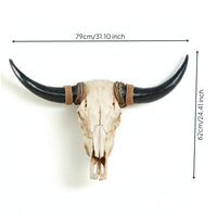Bovine Wall Decor Cowboy-Themed Head Wall Hanging Resin for Bar