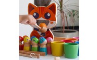 Child-Led Feeding Game with Board Educational Feeding Sorting Game Fine Motor Wooden Sorting Toy Hand-Eye Coordination for Homeschool