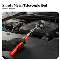 Telescopic Inspection Mirror Adjustable Reach Inspection Mirror Distortion Reflection Repair Specialist Tool for Technicians, Auto Repair