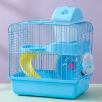 Multi-Level Hamster Cage with 3 Tiers, Spacious Hamster Habitat and Starter Cage with Exercise Wheel and Water Bottle, Suitable Small Animal Enclosure